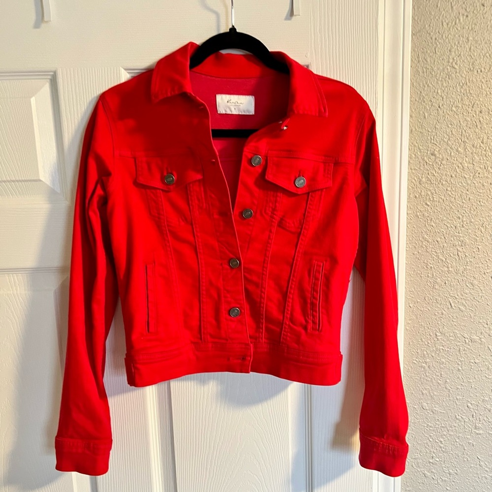 RED CLASSIC JEAN JACKET KANCAN size S